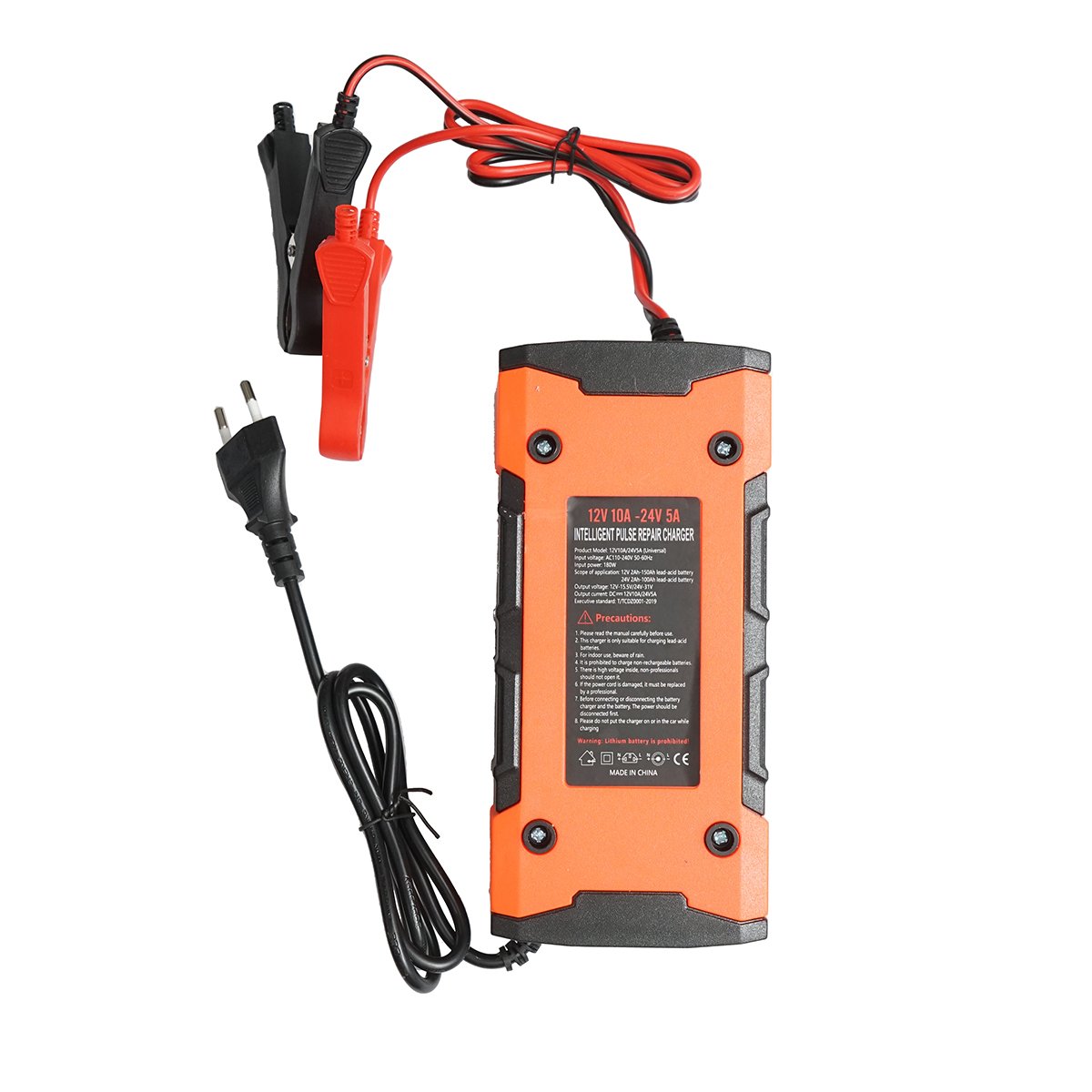 Redresor, incarcator digital baterie 12V 10A/24V 5A plumb acid, functie inteligenta reparare impuls